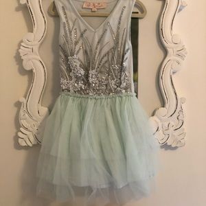 Tutu Du Monde Mint and Silver Sequin Dress
